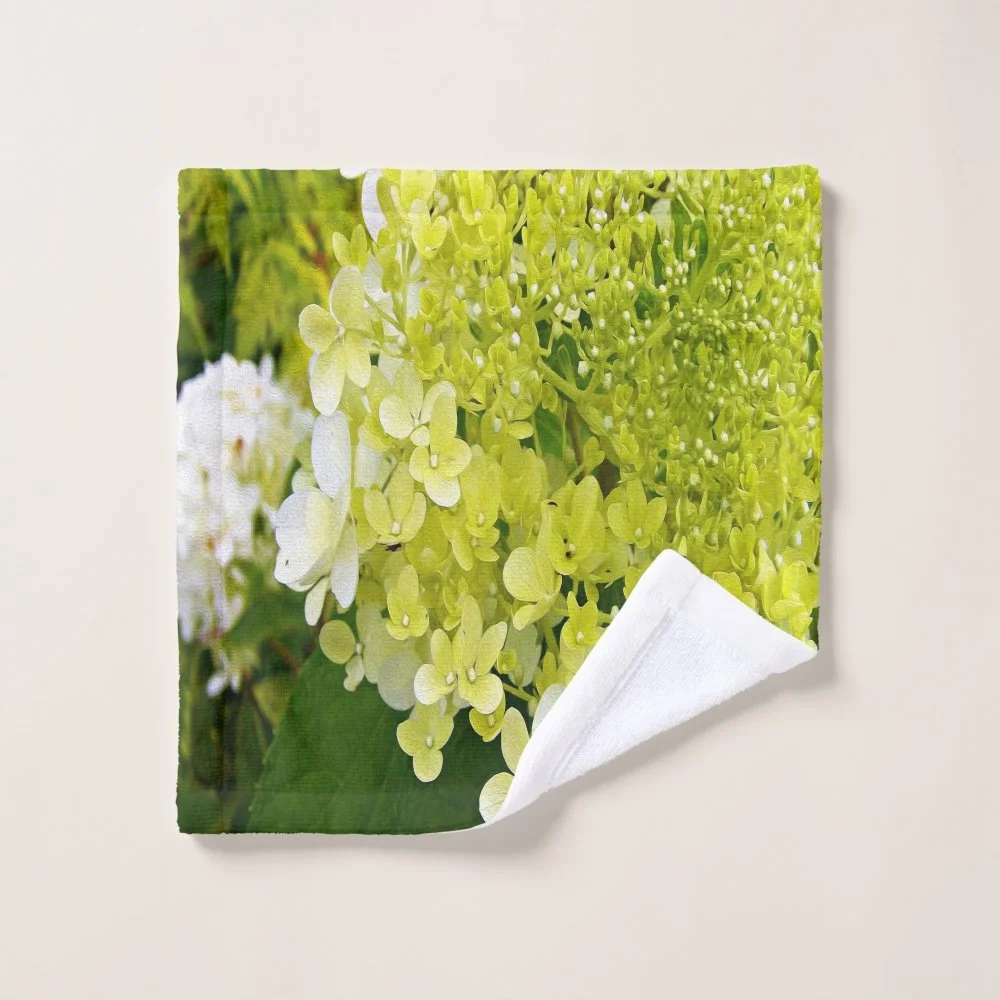 Elegant Chartreuse Green Limelight Hydrangea Wash Cloth