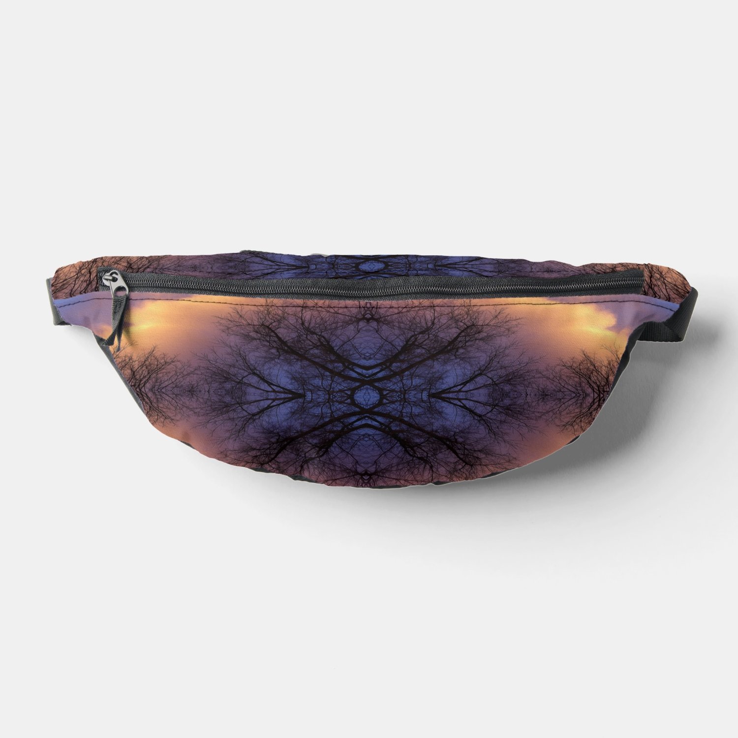 Serene Nature Tree Branches and Clouds Mandala Fanny Pack