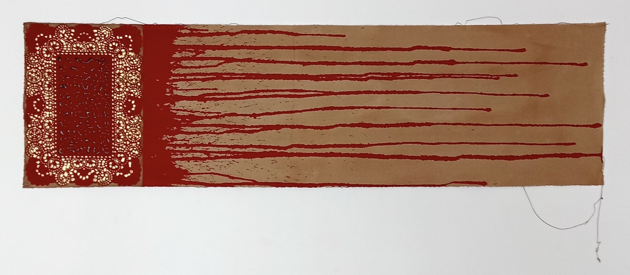 2024 Acrylic, household paint, spray paint and liquid leaf on canvas