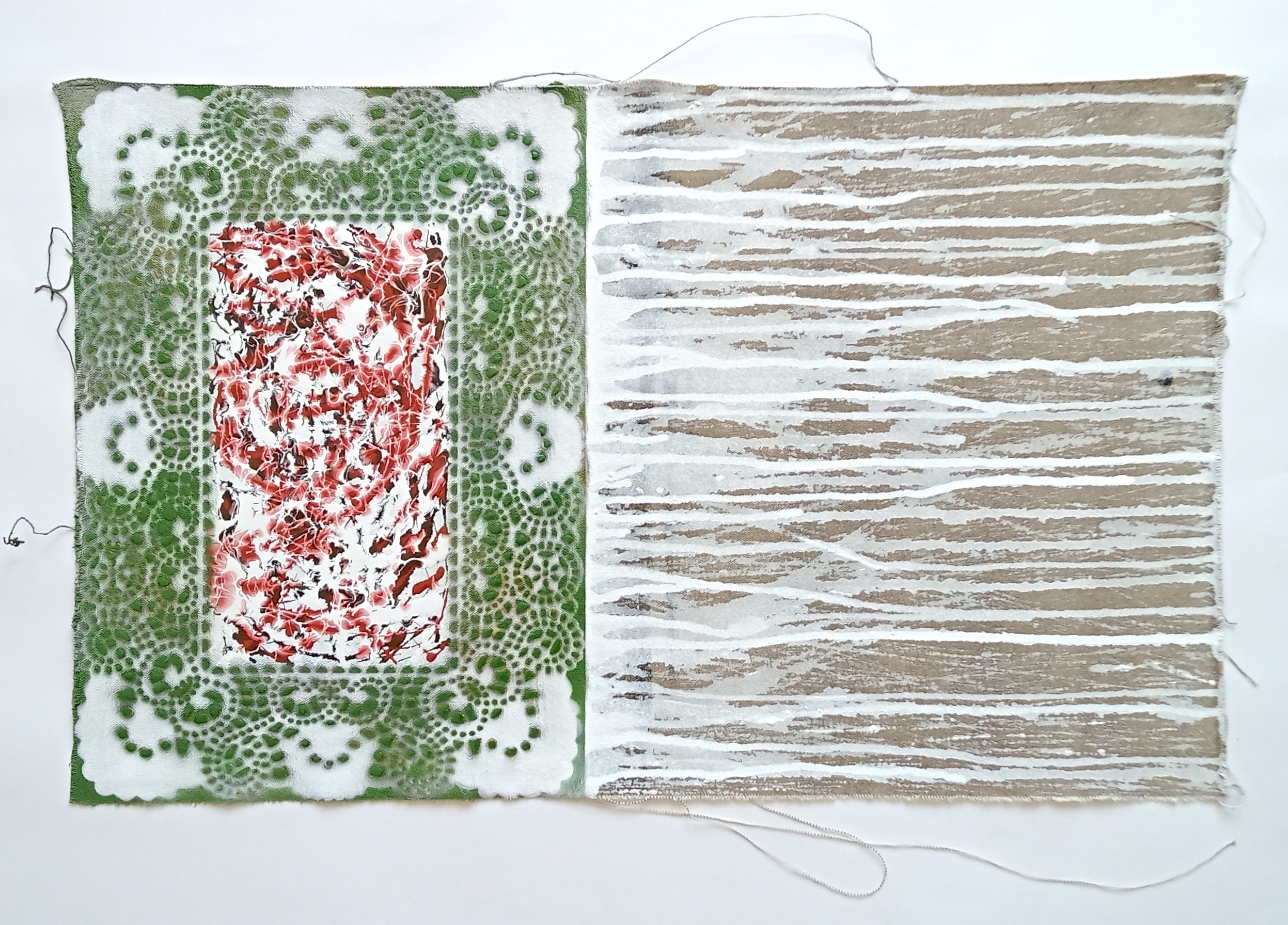 2024 Acrylic, household paint and spray paint on linen