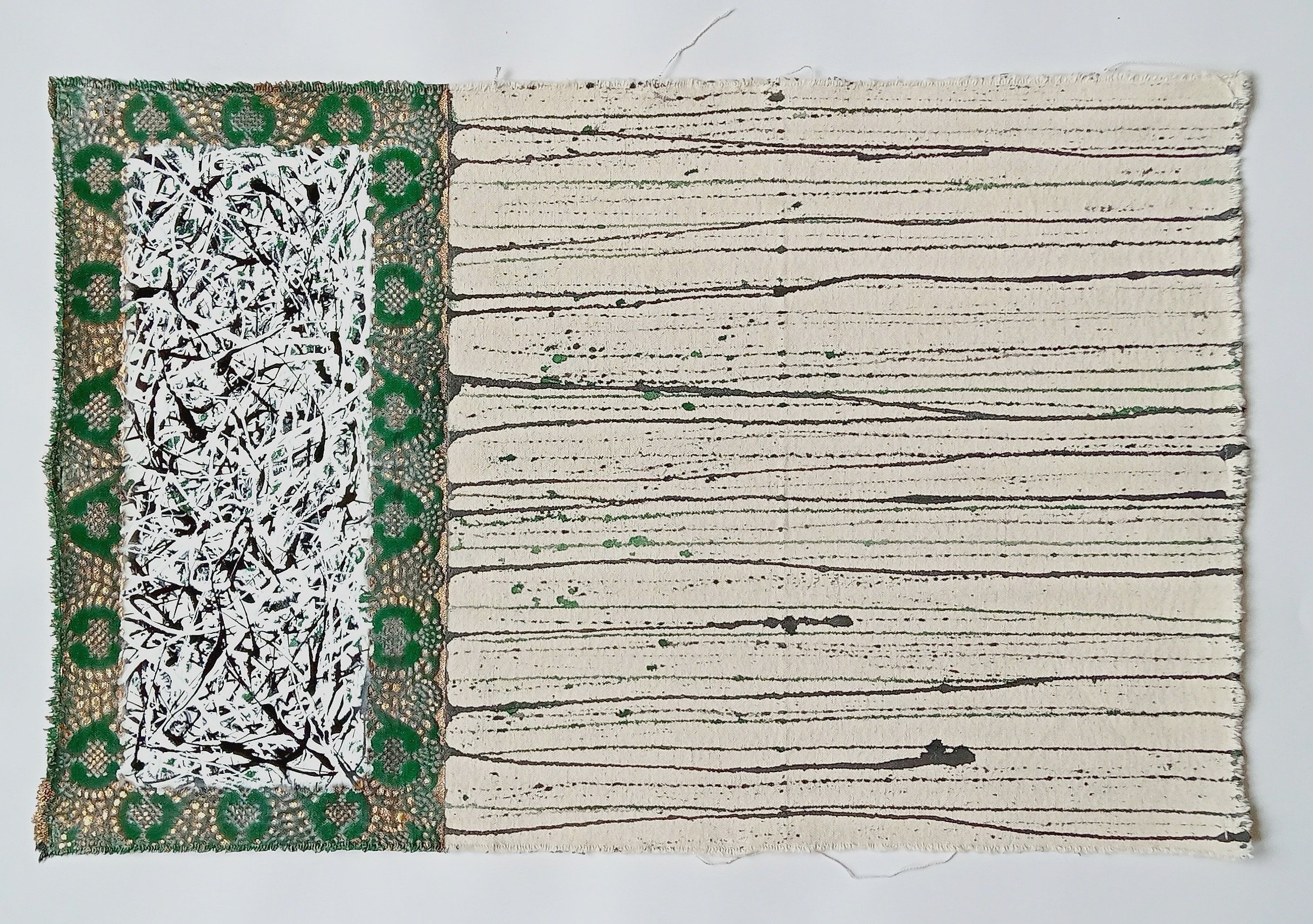 2024 Acrylic, Household paint, spray paint and liquid leaf on canvas.
