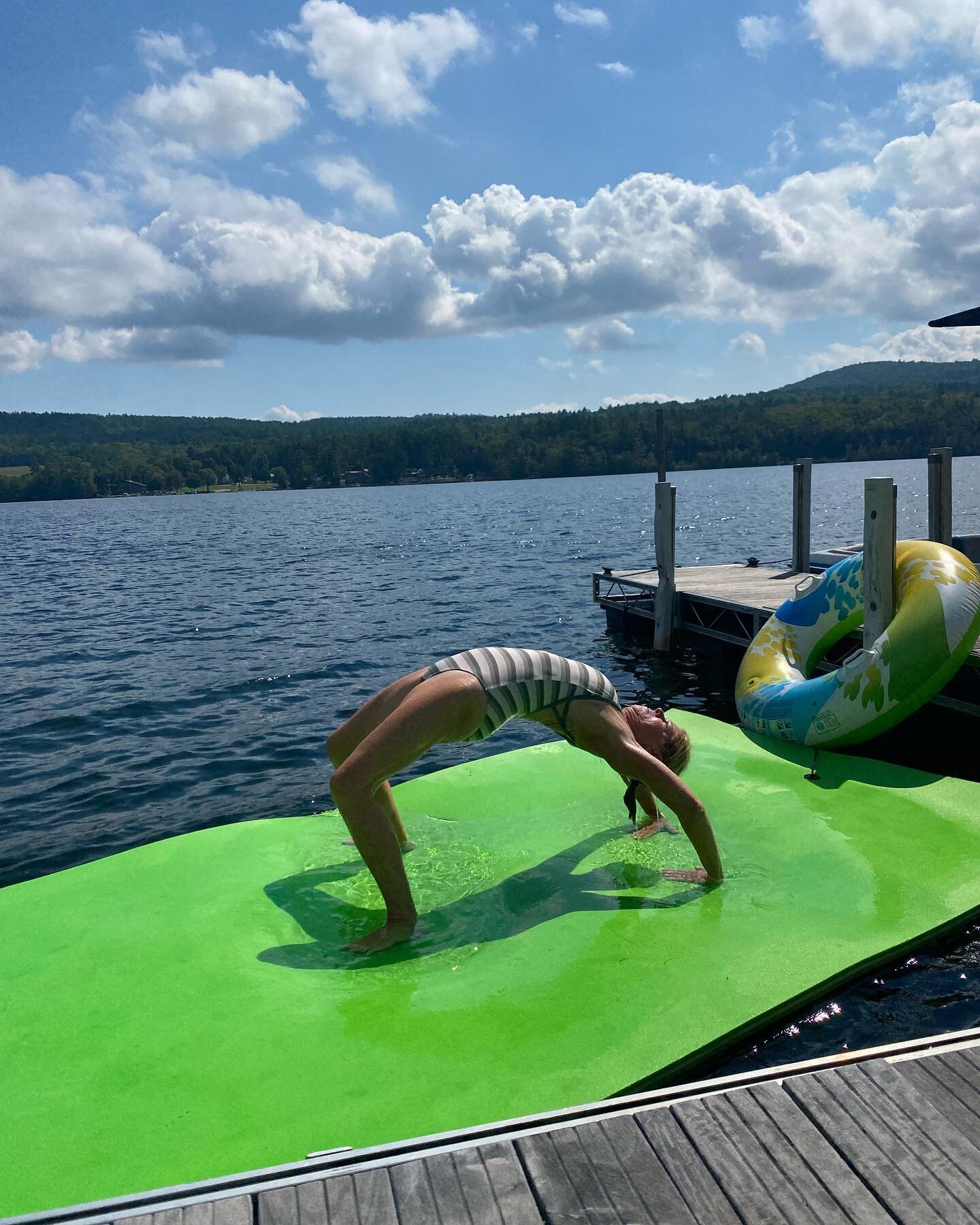 Stretching out Summer  #brantlake 
#andispeople 
#yogawheel #yogamama #simplethings #stretchyourself