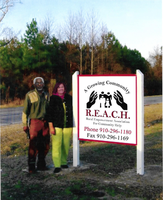 REACH founders Devon Hall and Dothula Baron-Hall The Rural Empowerment Association for Community Help (REACH), a 501(c)(3) nonprofit organization, was founded in 2002 by Duplin County residents Devon Hall and Dothula Baron-Hall in the aftermath of Hurricane Floyd to provide services to empower low-income families and people of color. The organization has also sought to address potential health effects of living close to industrial agricultural facilities, problems stemming from mental and emotional oppression, economic inadequacies, employment and education needs, lack of single family housing, racial and cultural imbalances, and limited youth programs and services.