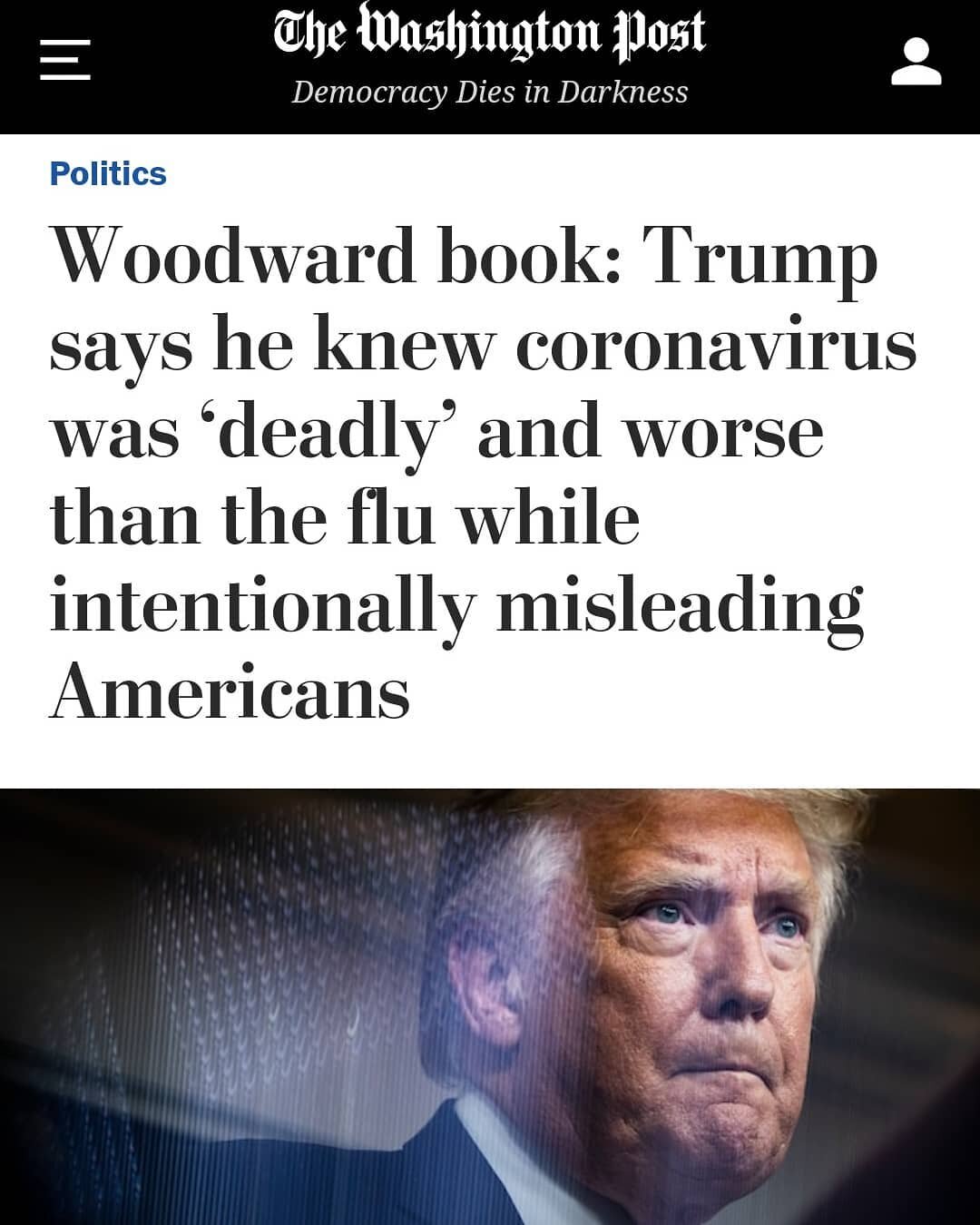 Earlier this year, Trump told Washington Post associate editor Bob Woodward&mdash;on tape&mdash;how dangerous he knew the virus was.&nbsp;&ldquo;You just breathe the air and that&rsquo;s how it&rsquo;s passed,&rdquo; Trump said in a Feb.&nbsp;7 call.