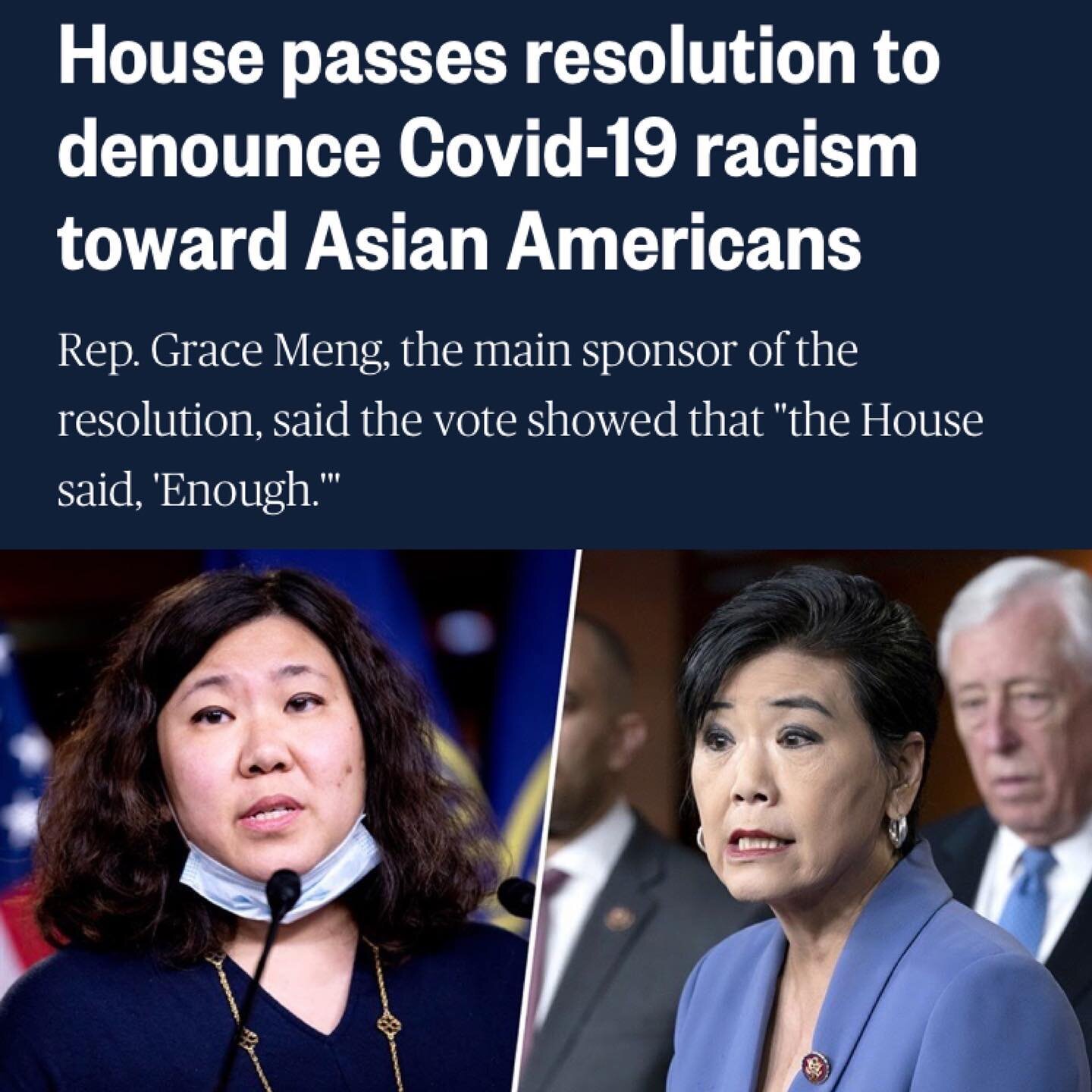 The House passed a resolution Thursday to denounce the racism toward Asian Americans that has risen as a result of the Covid-19 pandemic.

&quot;For months, Asian Americans in my home state of New York and in communities throughout the nation have be