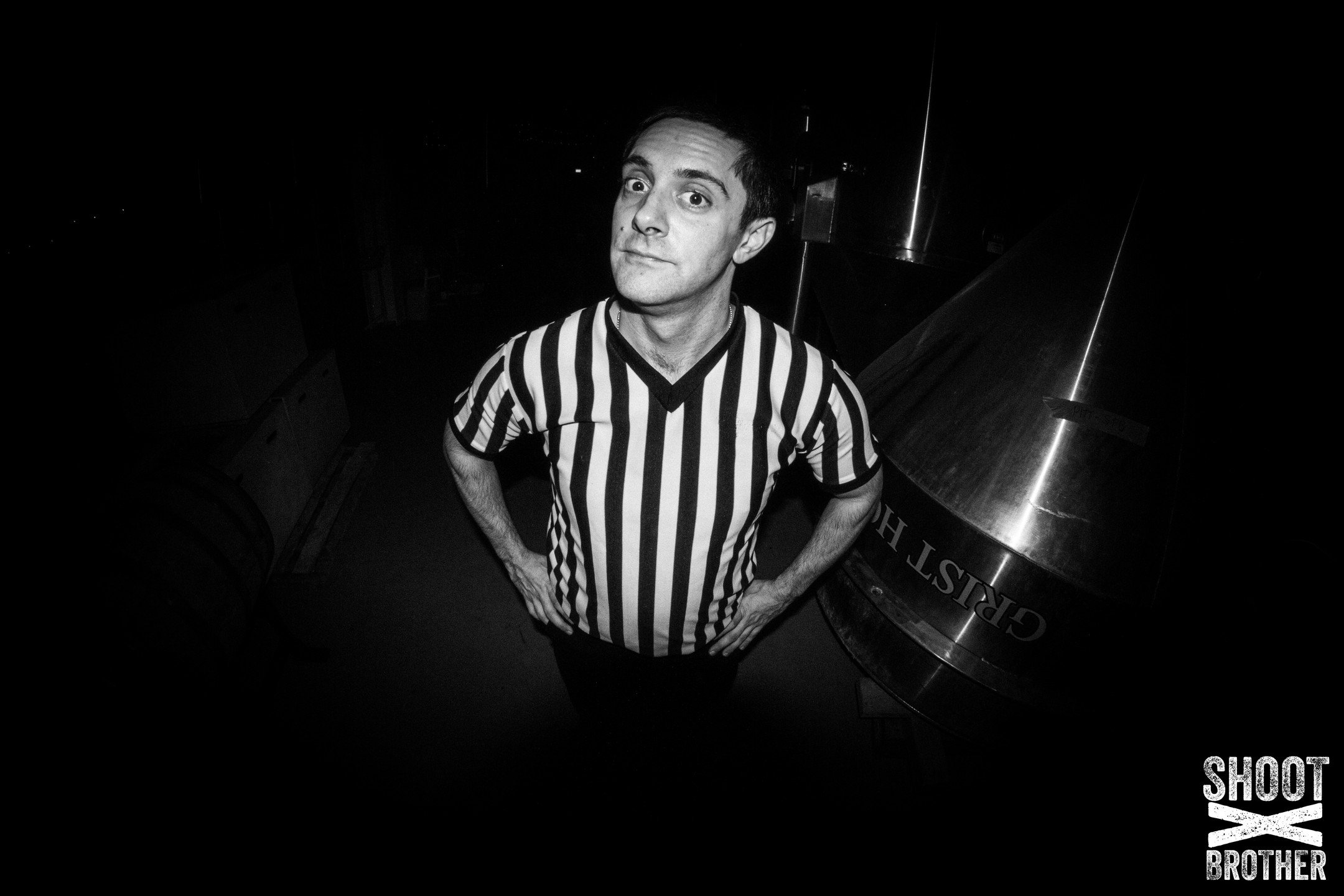 The man in charge when the bell rings, @bigmatchbubby Backstage at intermission at @enjoywrestling #veryevil