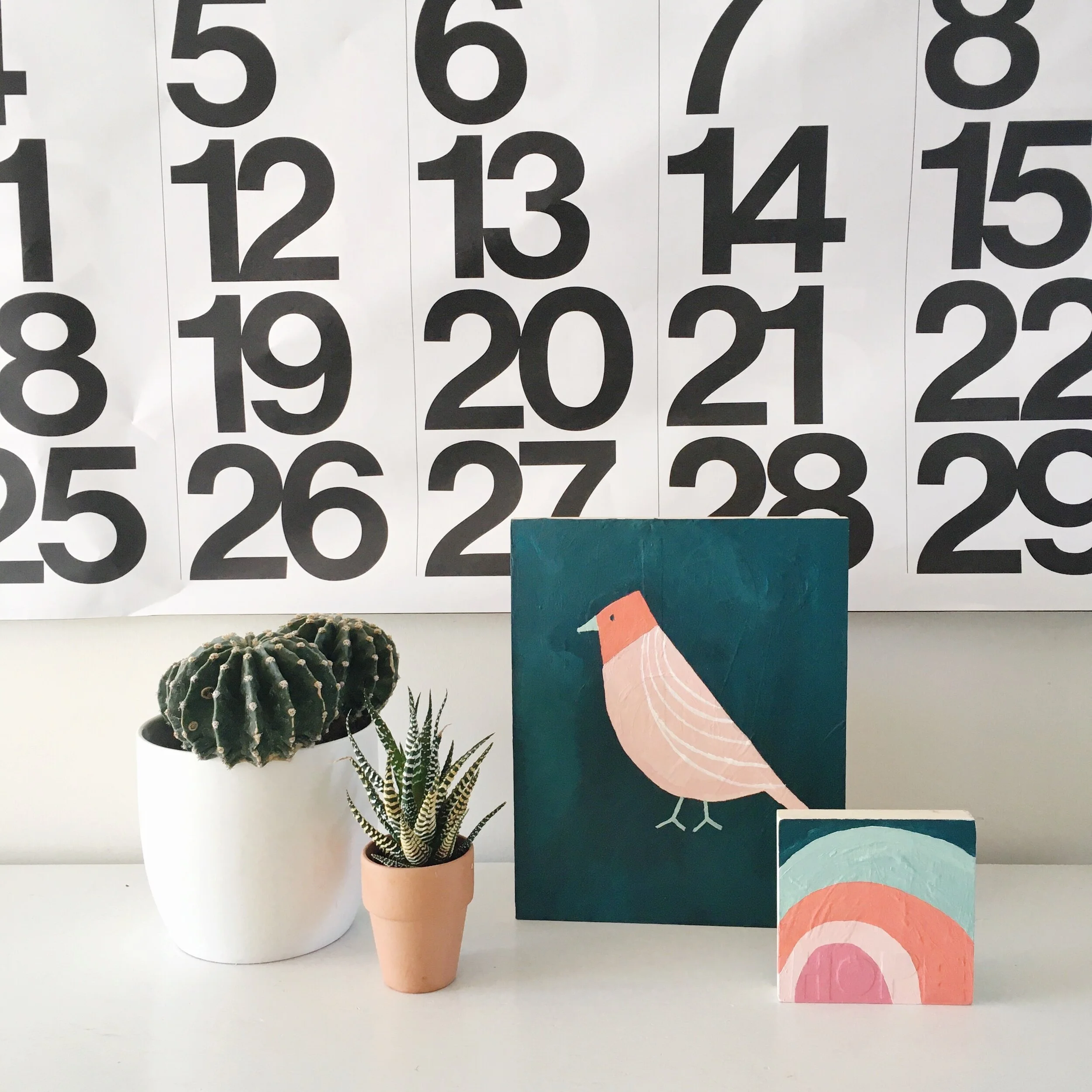 bird and rainbow paintings brooke petermann