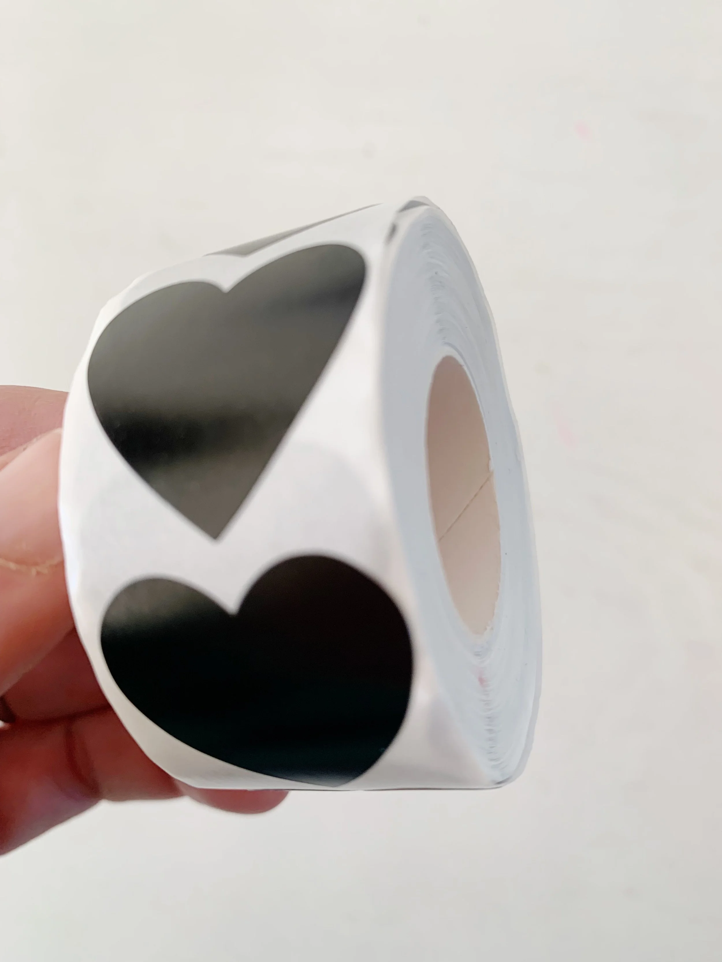 Black heart stickers for Promise Mail - a Biblical Snail Mail Club