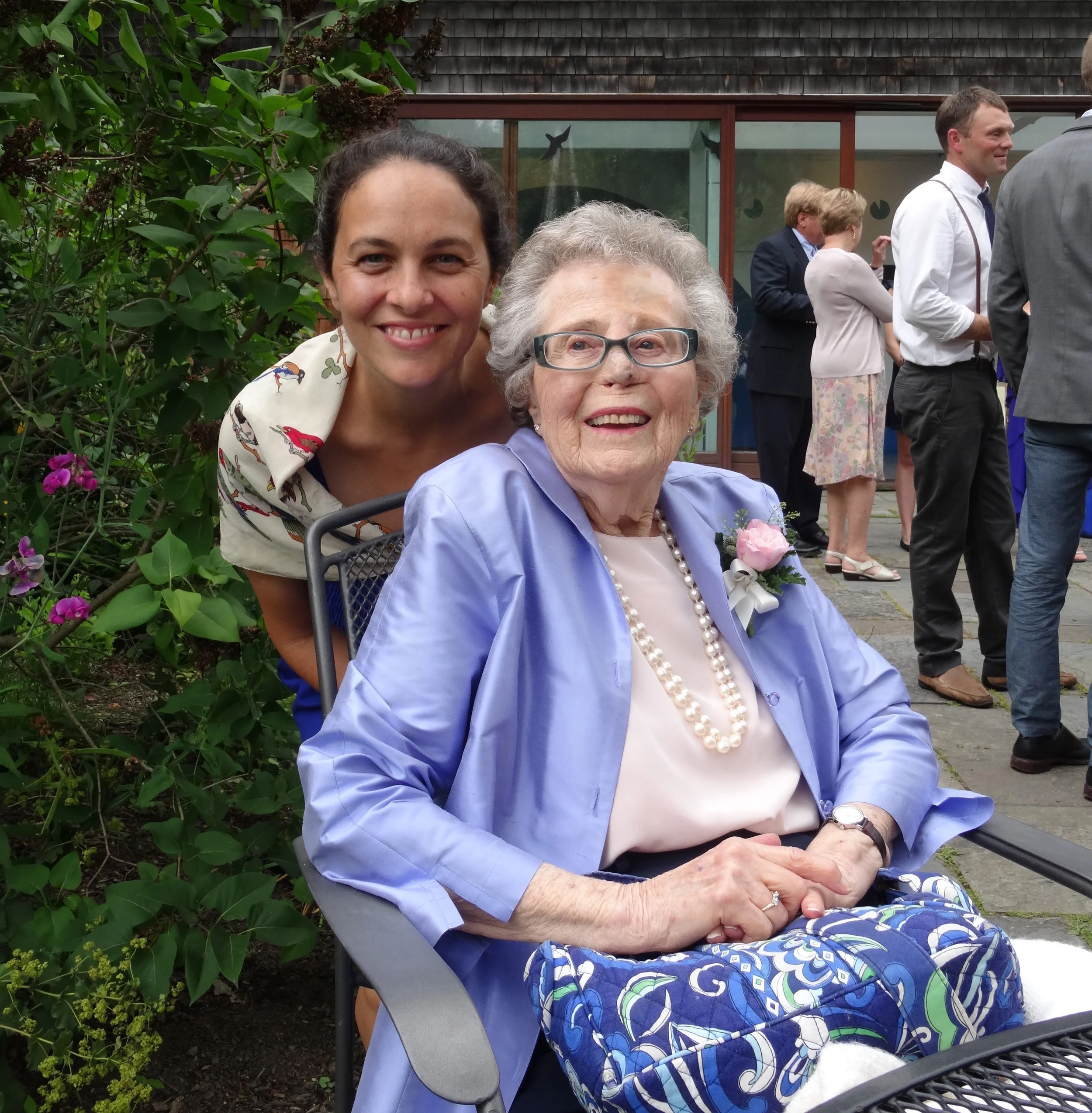 Phoebe Brush, owner and lead filmmaker at Senior Portrait Films, with her grandmother, Harriet.