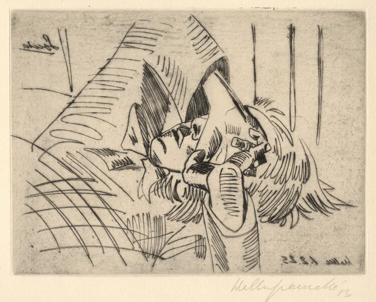 Walter Gramatté, Liegendes Mädchen