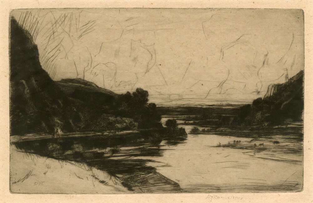 D.Y. Cameron, On the Ourthe