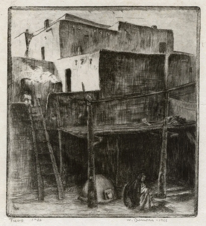 Taos III – Kneeling Woman and Oven