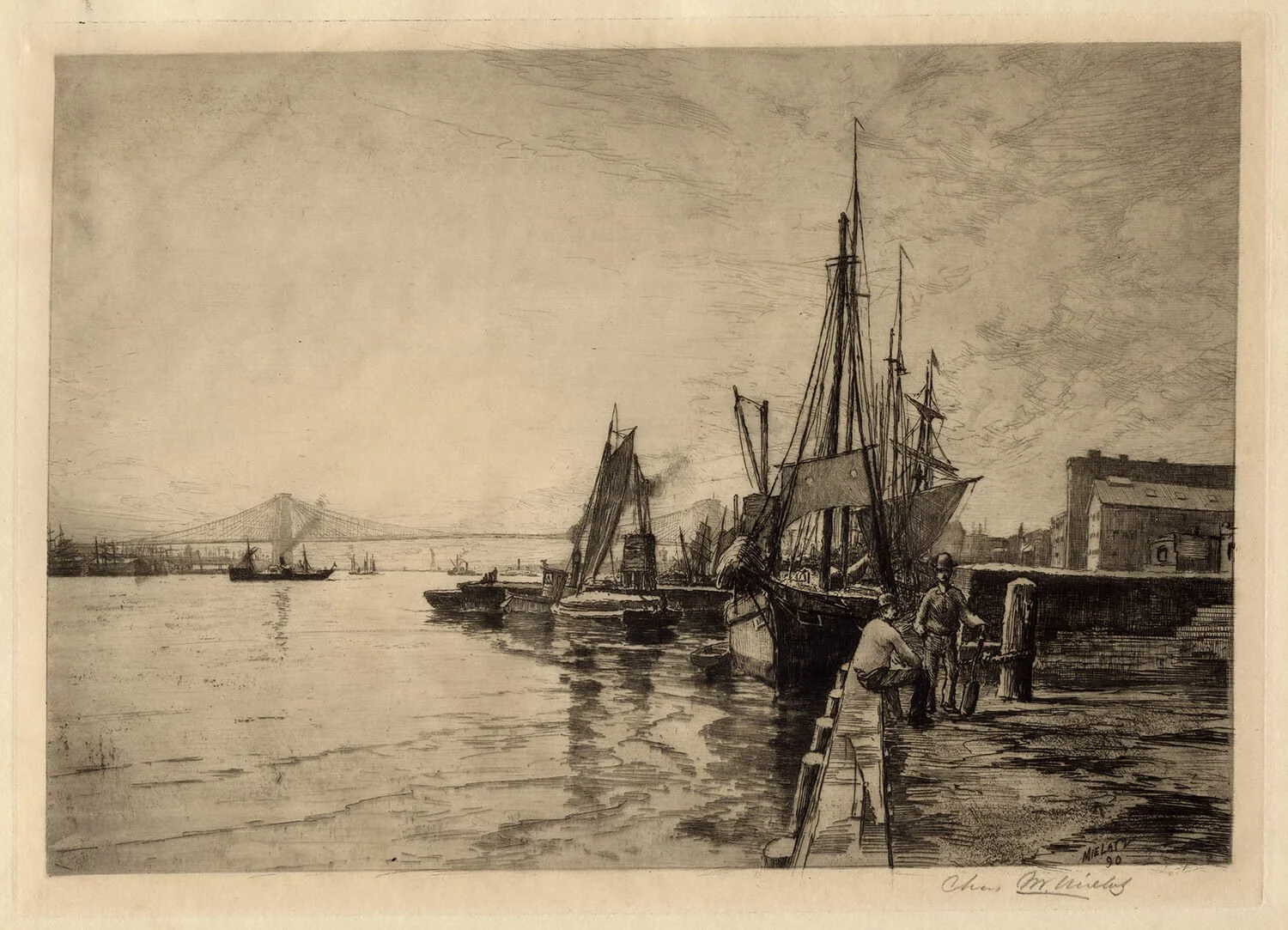 Charles F.W. Mielatz, East River Docks