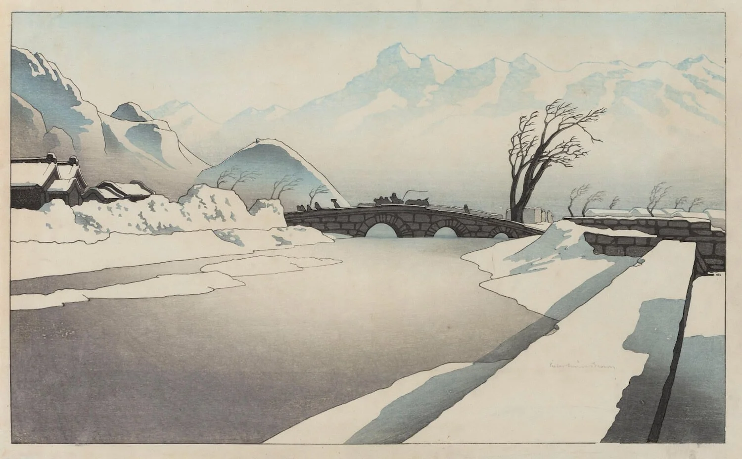 Pieter Irwin Brown, Bridge over River at Jehol, Manchuria