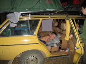 Families without homes sometimes sleep in a car or van so they can stay together.
