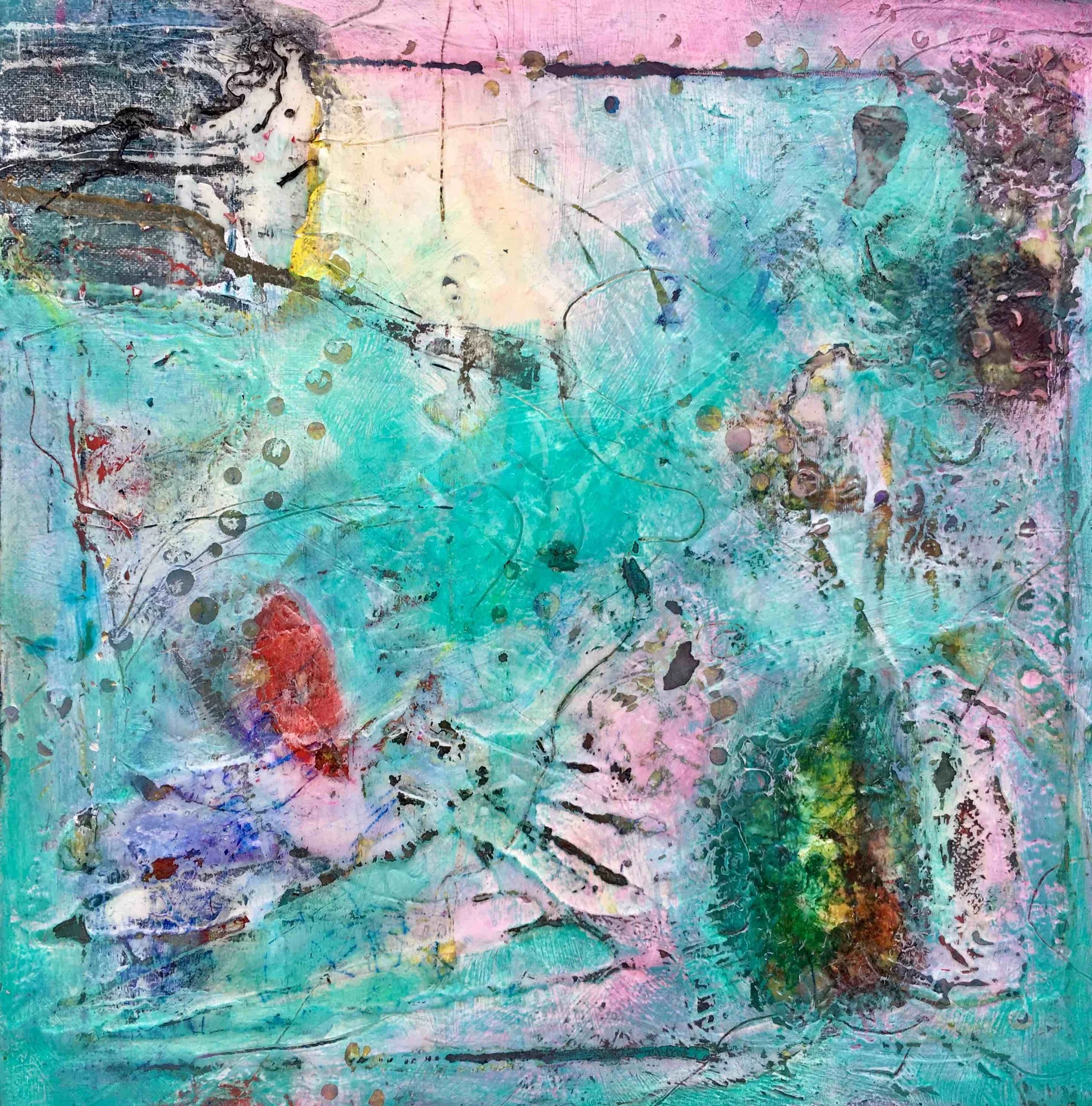 BLUE PINK SQUARE - SOLD