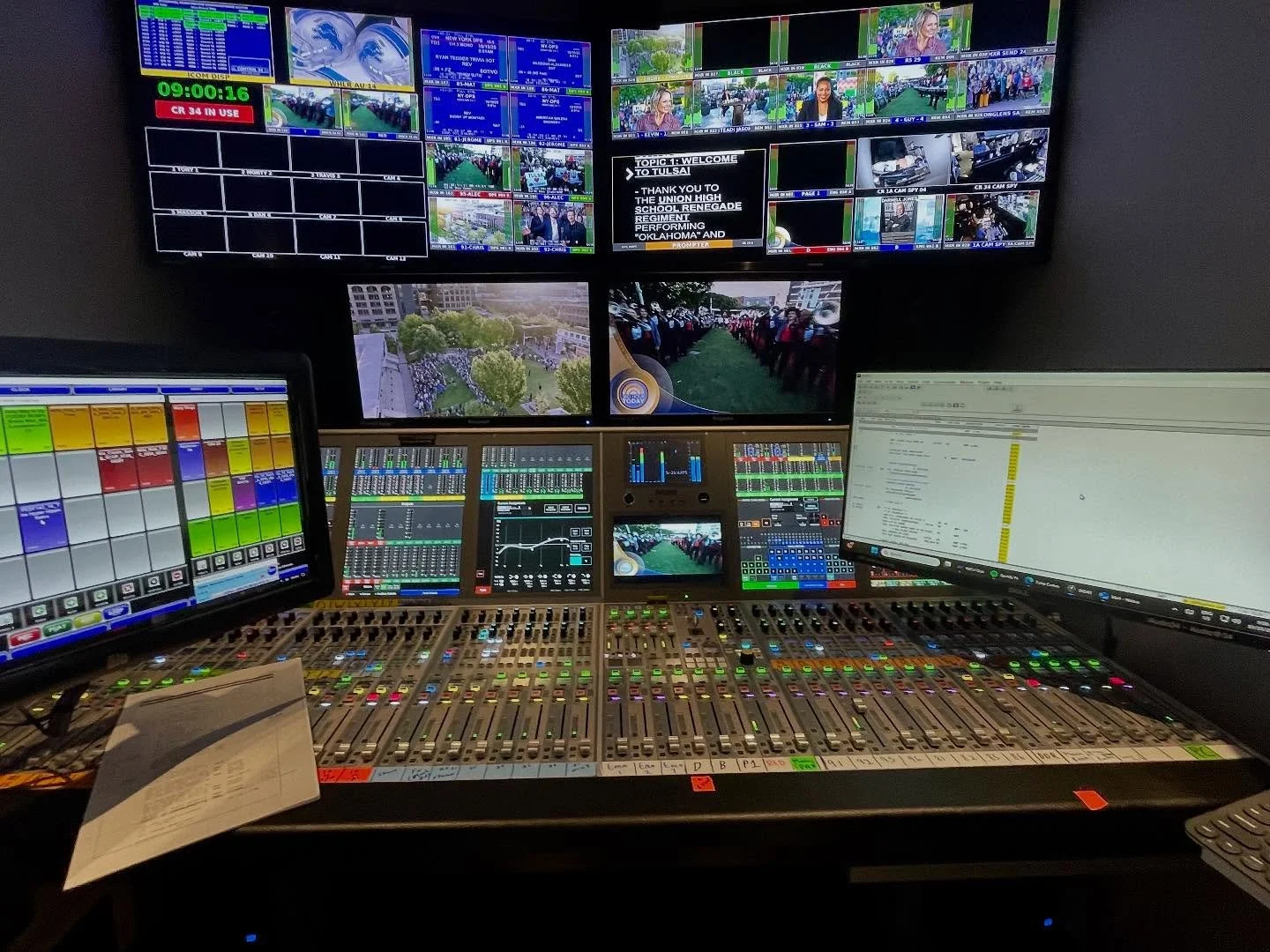 The Today Show goes to Tulsa!!! (But not the control room crew&hellip;🤣) Up veeeeeeeery early on a Friday!
🥱📺 
&bull;
&bull;
#nbc #thetodayshow #morningtv #3rdhourtodayshow #tulsa #oklahoma #calrecaudio #hansonbrothers #theygrewup #freelanceaudioe