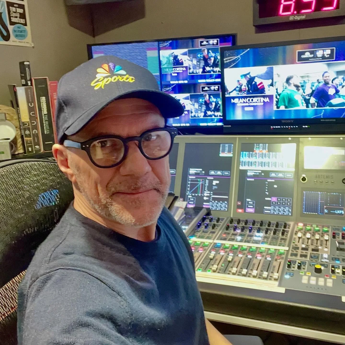NBC Olympics SWAG hat!! Opening ceremonies - let&rsquo;s go!!⛷️⛸️🏒🥌🥇🇮🇹 
&bull;
&bull;
#winterolympics2026 #nbc #openingceremonies #freelanceaudioengineer #jeffnelsontrb