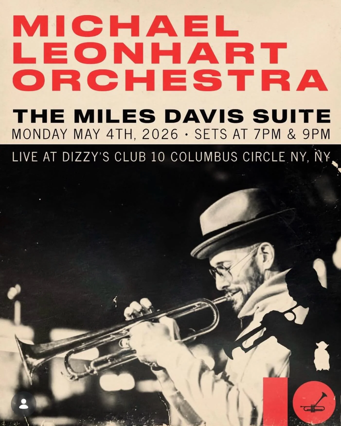 Tonight at Dizzy&rsquo;s - the premiere of the Miles Davis Suite!! Tickets still available for the 9pm set! This is gonna be a fun night!! 🎺
&bull;
&bull;
@michaelleonhartorchestra #milesdavis #nycjazz #livemusic #jeffnelsontrb 

@e.j.strickland @jo