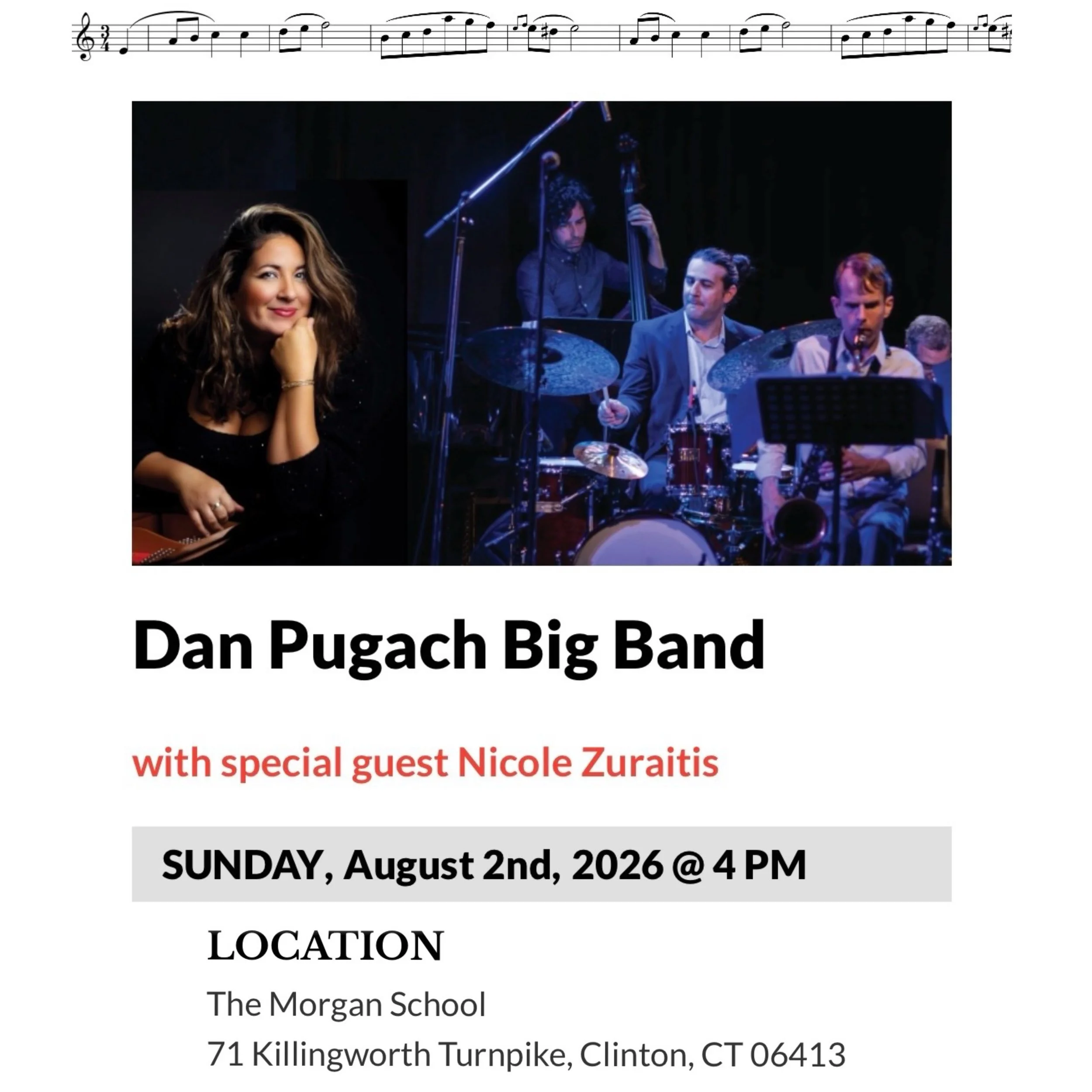 This Sunday!!🎶 
&bull;
&bull;
@danpugach @nicolezmusic #danpugachbigband #grammywinners #jazzintheafternoon #jeffnelsontrb