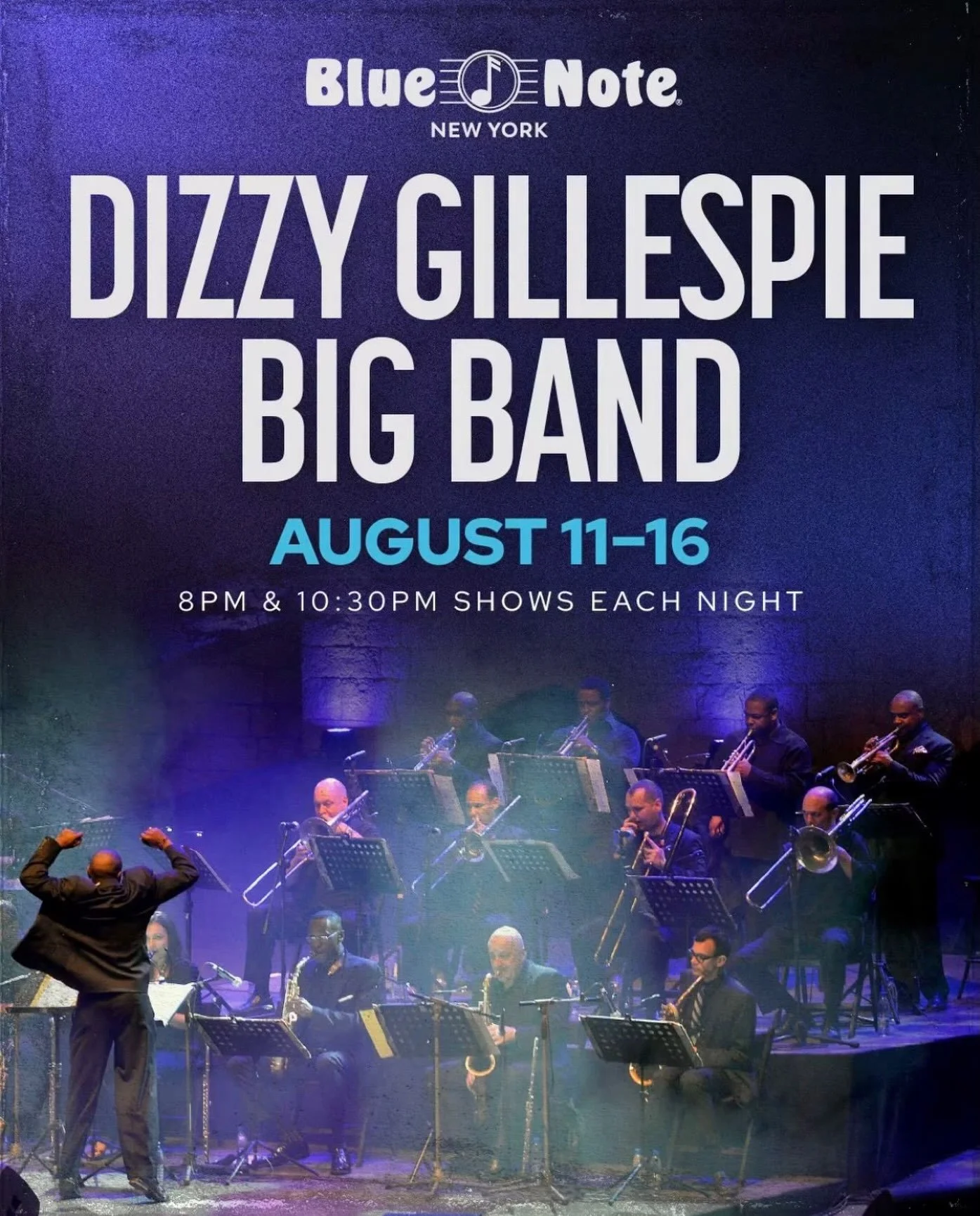 All this week at the Blue Note, starting tonight!!
&bull;
&bull;
#dizzygillespiebigband #nycjazz #livemusic #imbeboppintoo @dizzyallstars #jeffnelsontrb