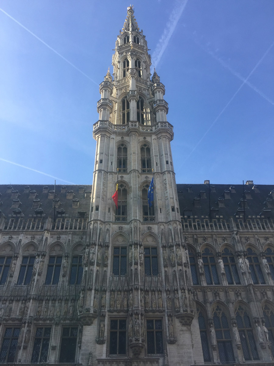 A tidbit of the magnificent Grand Place : L’Hôtel de Ville de Bruxelles (The City Hall of Brussels)