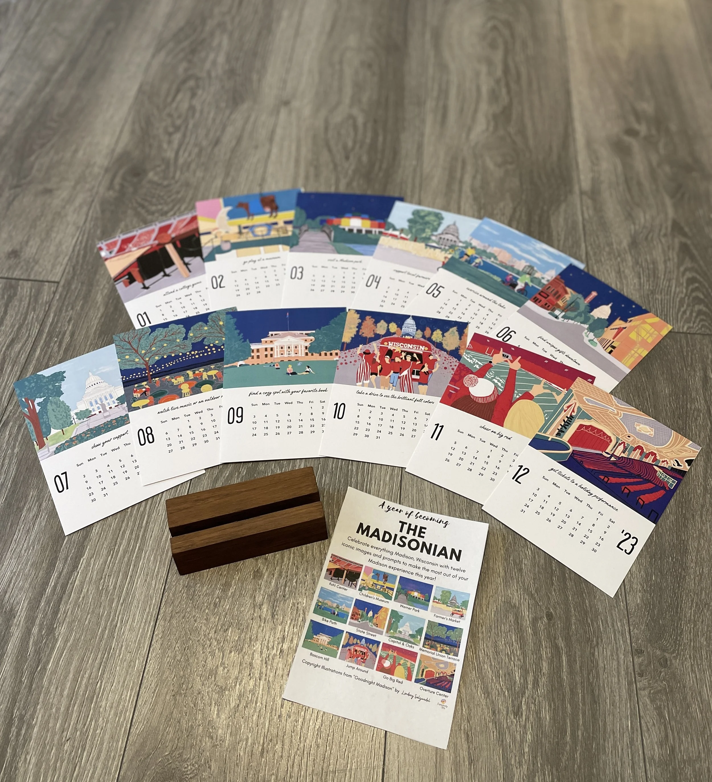 Wood Block Desk Calendar Refills