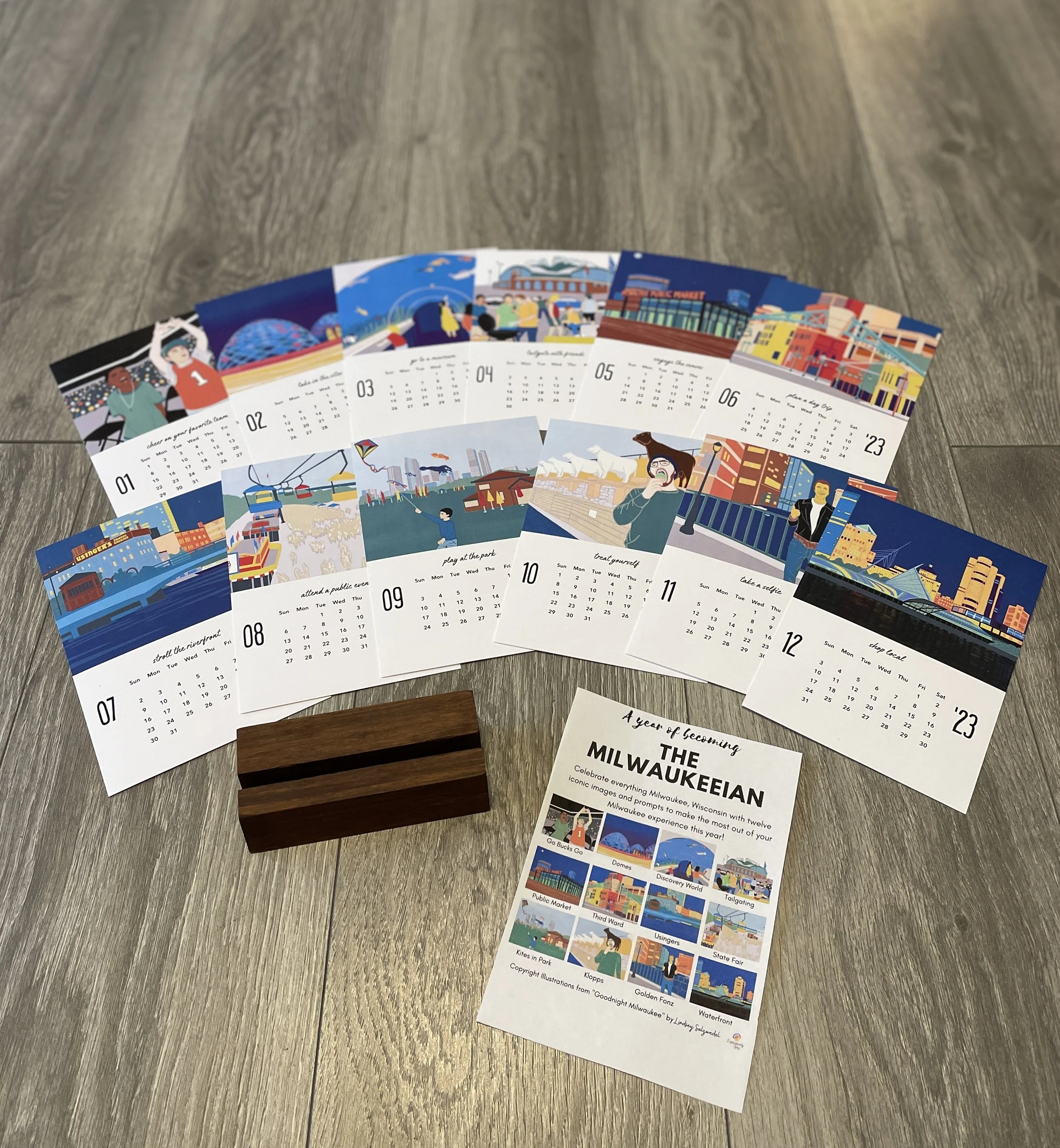 5x7 Wood Block Desk Calendar 5x7 Wood Block Desk Calendar