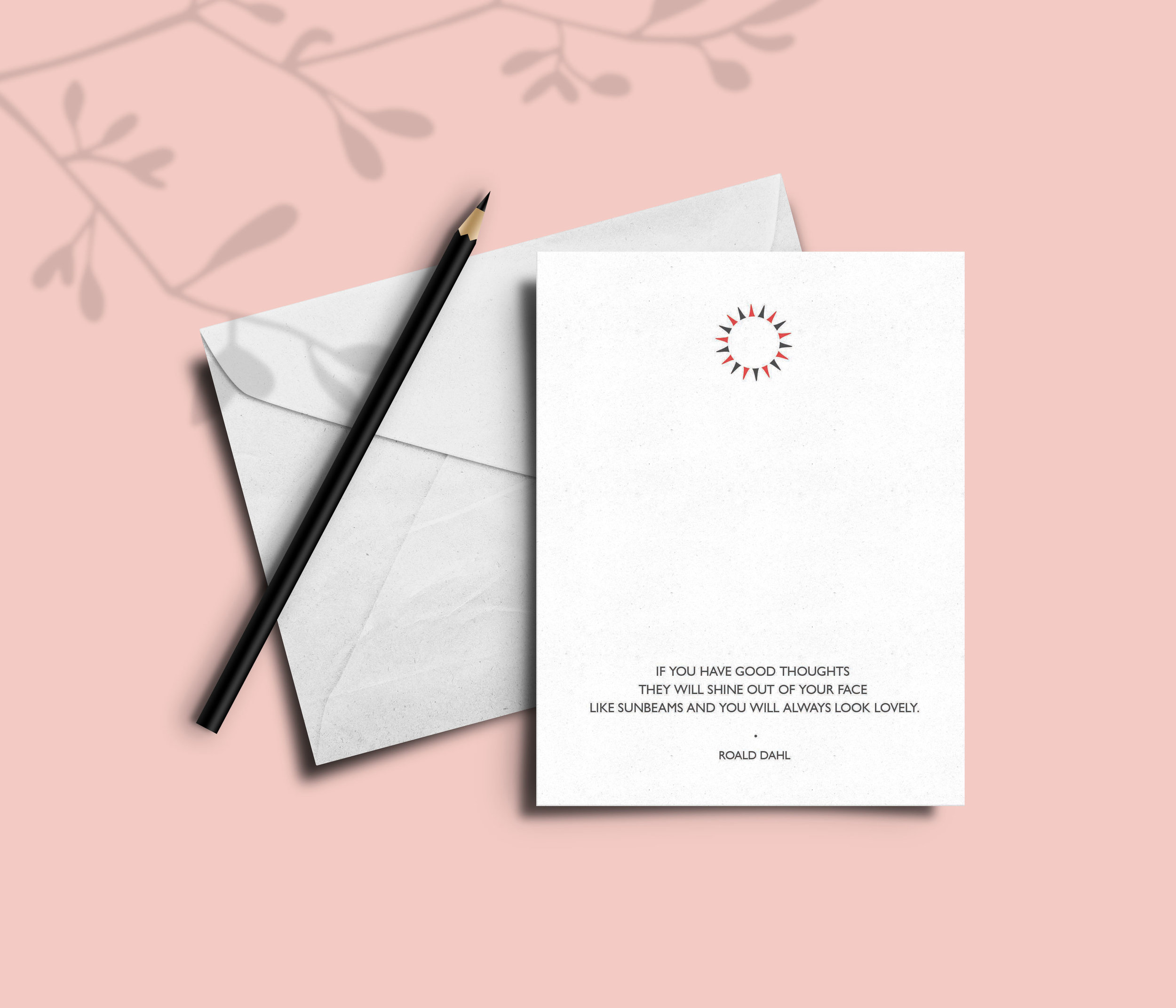 Good Thoughts Roald Dahl Lovely Greeting Card Note Card Quote Design Modern Minimal.jpg