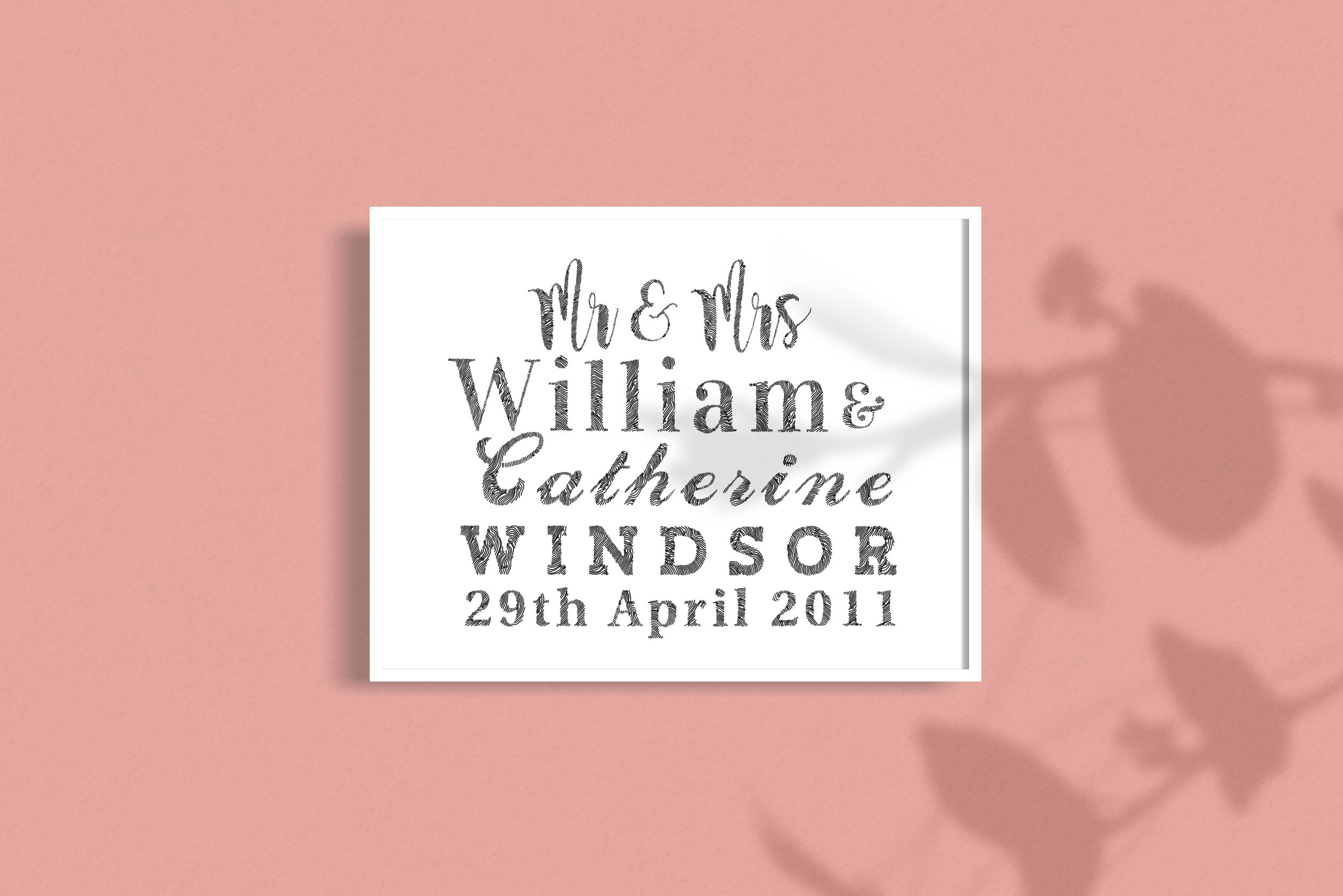 Personalised Wedding Gift Example William Catherine Royal Wedding