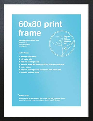 GB Eye Ltd FMSBA1BK Art Print Frame, Black, 80x 60x 0.1 cm