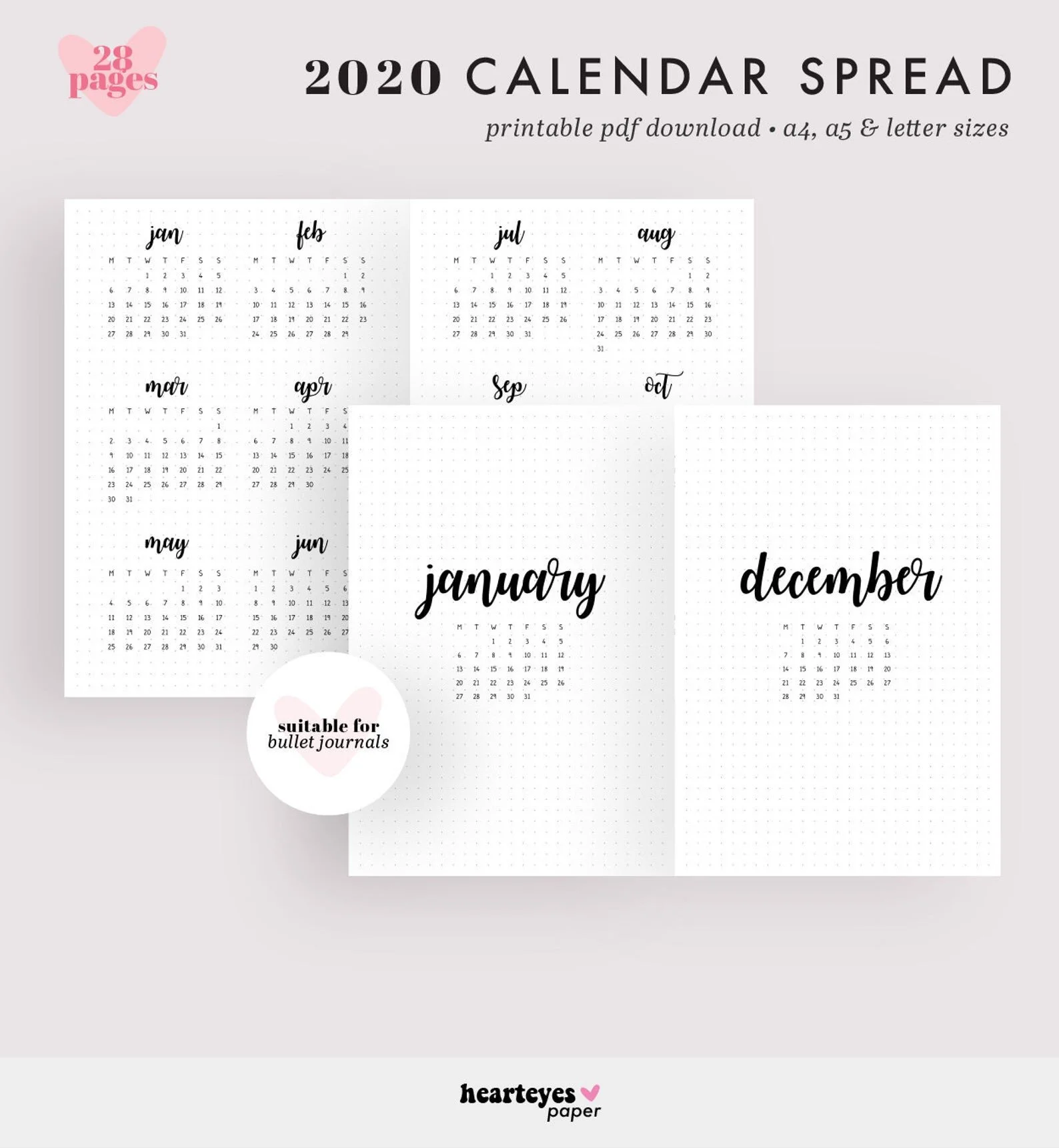 BULLET JOURNAL PRINTABLE ETSY