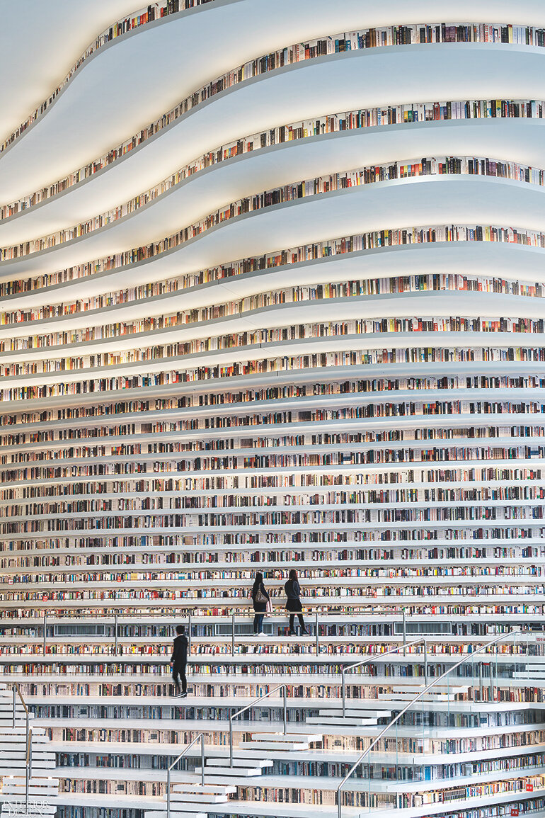 Tianjin Binhai Library in China by MVRDV. Photography by Ossip van Duivenbode.
