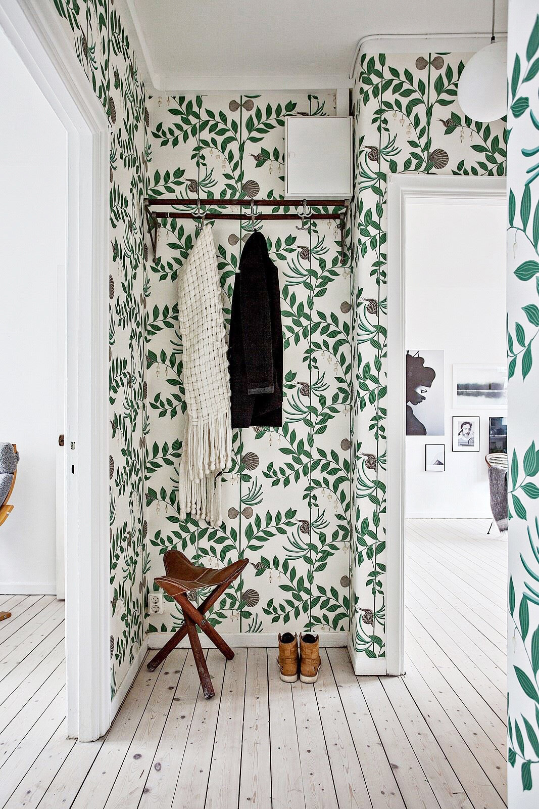 fresh-green-wallpapered-entryway-room-of-the-week-on-coco-kelley-1.jpg