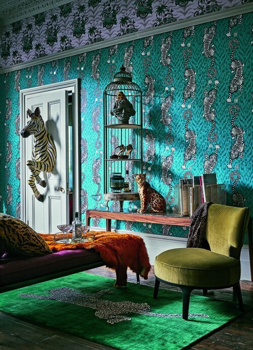 Moodboard Monday: Emerald Green & Leopard  Animal print furniture, Animal  print decor, Home decor
