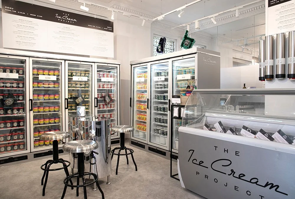   The Ice Cream Project , Anya Hindmarch, art, fashion, design, ice-cream, icecream, Kikkoman, Lea and Perrins, baked bean, worcestershire sauce, flavour, polos, custard, golden syrup, cereal, mayonnaise, HP Sauce, heinz, ketchup, coco pops, condimen