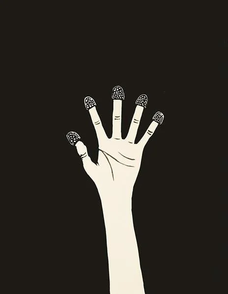  Jennifer Ament, Linocut, hands, figures, gold, black and white, monochrome, nature, animals, mural, print, female artist, art inspiration, inspirational art, creative, creator, creators, art gallery, artist, artwork art work, artistic, art inspirati