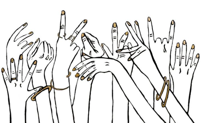  Jennifer Ament, Linocut, hands, figures, gold, black and white, monochrome, nature, animals, mural, print, female artist, art inspiration, inspirational art, creative, creator, creators, art gallery, artist, artwork art work, artistic, art inspirati