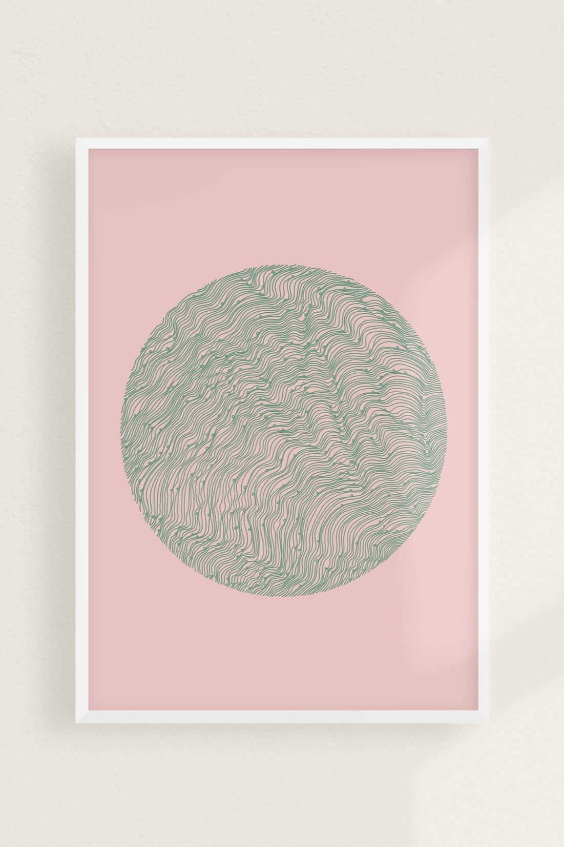  Circle, art print, print, pink green, pink and green, green and pink, mid century modern, illustration, etsy, etsy shop, illustration, art, wall art, home décor, design, design and illustration, illustrator, chd, claire heffer design, ch design, fil
