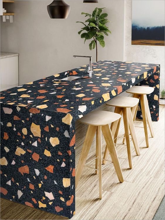  terrazzo, terrazzo trend, Examples Of Stylish Terrazzo, Stylish Terrazzo Kitchen Tops, Examples Of Unusual Terrazzo For Your Home, TerrazzoWith Unusual Materials, Creative Uses Of Terrazzo, Terrazzo Patterns In Art, Terrazzo In Art, The Terrazzo Pat