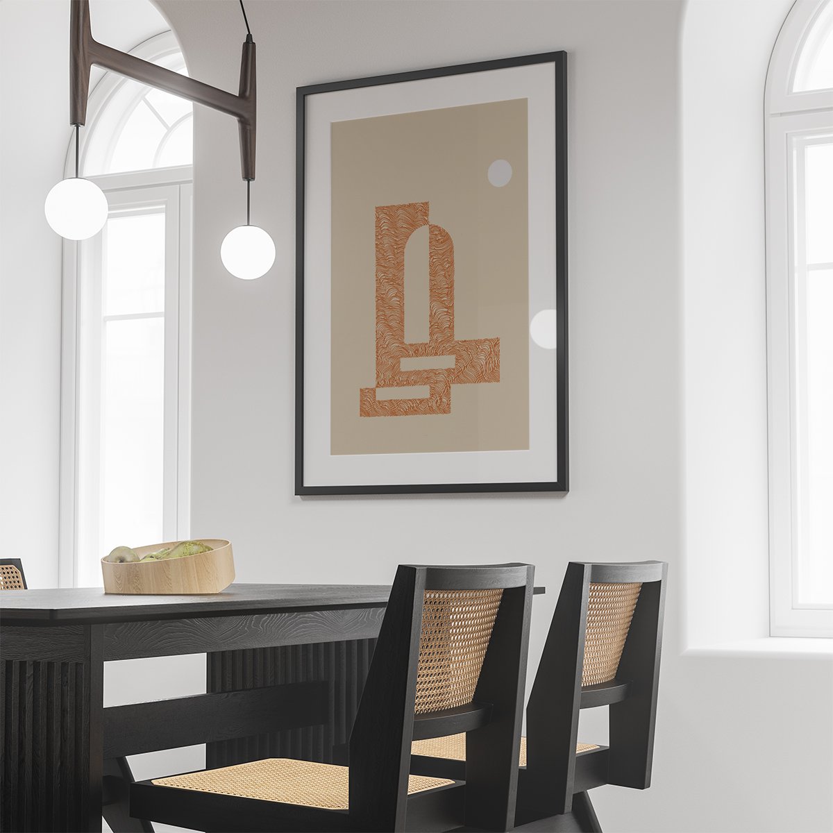   Arches at Dusk, Art Print, Orange, Earth tones, Wall Art, Wall Decor, Modern, minimal, boho, Home décor, Interior design, Gift, Hallway,  