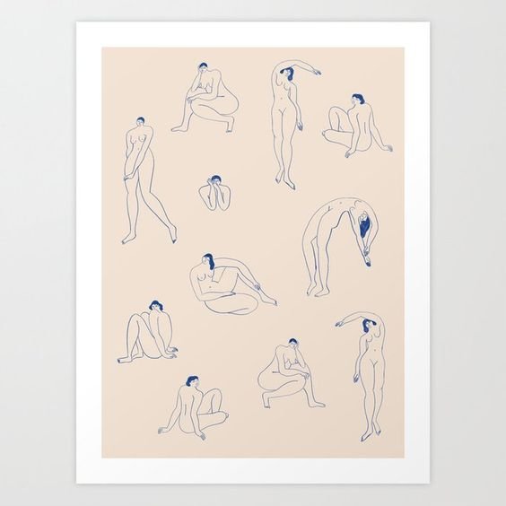   Beautiful Art Featuring The Female Form, Nudes In Modern Art, Modern Art Portraying Lovers, Beautiful Modern Art, Modern Nudes In Watercolour, Modern Nudes In Ceramics, Beautiful Nudes To Fill Your Walls, Modern Nude Art To Fill Your Home, Body Pos