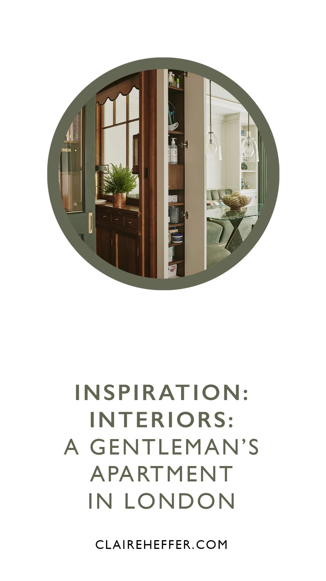 INSPIRATION: INTERIORS: A GENTLEMAN’S APARTMENT IN LONDON