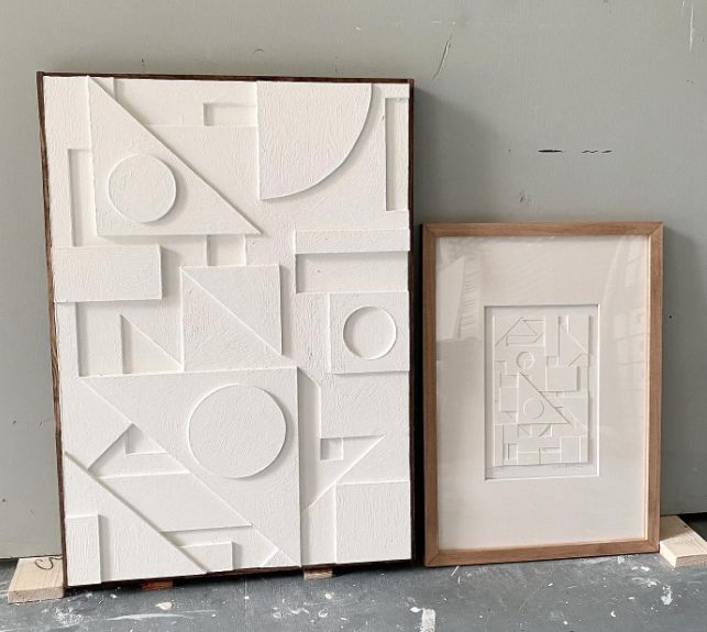   SEAN THORNHILL , INSPIRATION, ART &amp; DESIGN, art, paper art, 3d art, abstract art, paper craft, geometric,  blog post, chd, clairehefferdesign, Claire heffer design, ch design, art pieces, pink, green, white, textured art,  art inspiration, insp