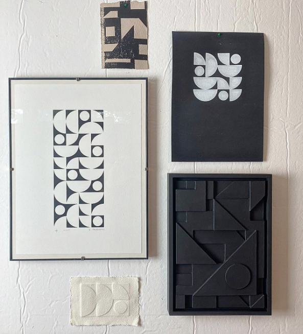   SEAN THORNHILL , INSPIRATION, ART &amp; DESIGN, art, paper art, 3d art, abstract art, paper craft, geometric,  blog post, chd, clairehefferdesign, Claire heffer design, ch design, art pieces, pink, green, white, textured art,  art inspiration, insp