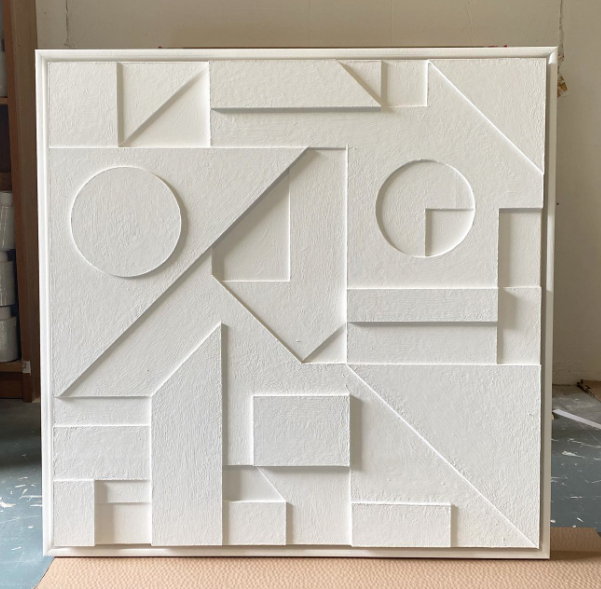    SEAN THORNHILL , INSPIRATION, ART &amp; DESIGN, art, paper art, 3d art, abstract art, paper craft, geometric,  blog post, chd, clairehefferdesign, Claire heffer design, ch design, art pieces, pink, green, white, textured art,  art inspiration, ins