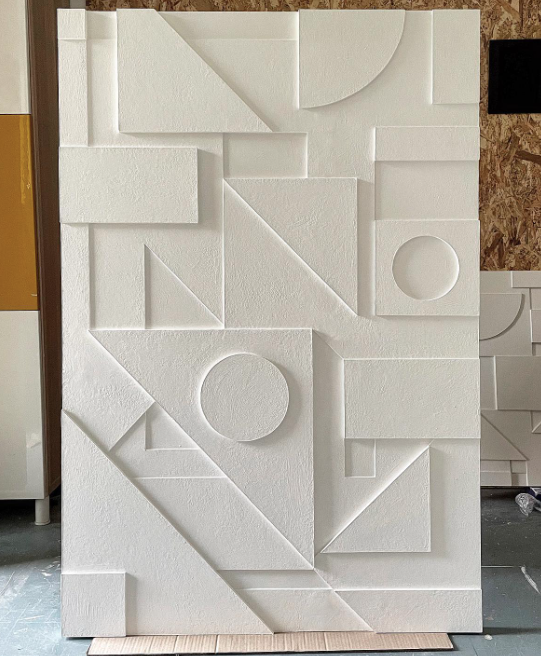   SEAN THORNHILL , INSPIRATION, ART &amp; DESIGN, art, paper art, 3d art, abstract art, paper craft, geometric,  blog post, chd, clairehefferdesign, Claire heffer design, ch design, art pieces, pink, green, white, textured art,  art inspiration, insp