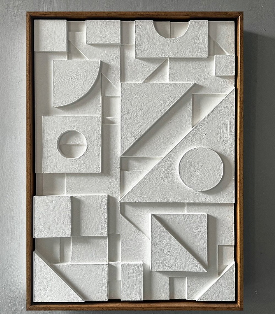   SEAN THORNHILL , INSPIRATION, ART &amp; DESIGN, art, paper art, 3d art, abstract art, paper craft, geometric,  blog post, chd, clairehefferdesign, Claire heffer design, ch design, art pieces, pink, green, white, textured art,  art inspiration, insp