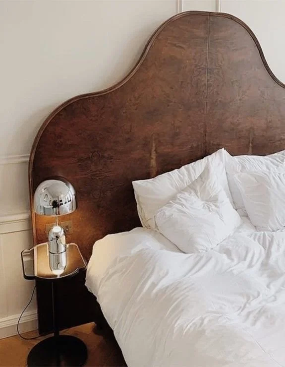  Diy Bed Projects, Green Bedscapes, Bedside Table Inspiration, Bed Inspiration, Bedroom Inspiration, Luxury Bedroom Inspiration, Bedroom Art, Glamorous Bedroom Inspiration, Cozy Bed Nooks, Wooden Headboards To Transform Your Bedroom, Diy Headboards T