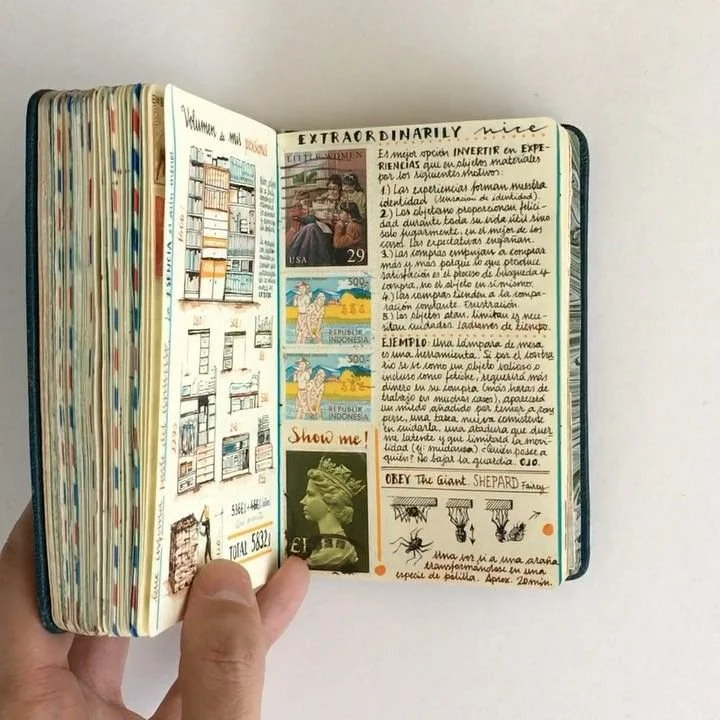  colour pallets, artist sketchbook, sketchbook, sketches, travel, travel journal, artwork, journal, junk journal, journalling ideas, watercolour, postcards, diary, pallets, coloured pencils, pencil sketch, quick sketch, notebook, word book, instax jo